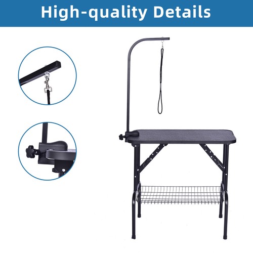 36" Folding Heavy Duty Pet Professional Dog Show Grooming Table Adjustable black - Picture 4 of 11