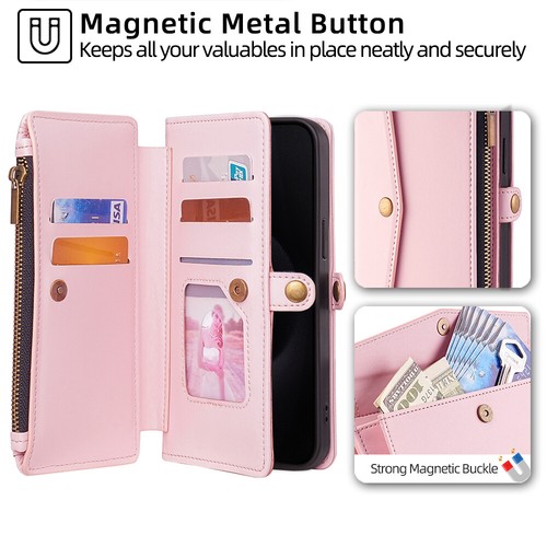 For Motorola G Play/Power/Stylus 5G 2024 stand Shockproof Wallet Case Card Slot - Picture 25 of 43