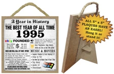 1995 A Year in History Birthday Fun Facts Sign Hang or Stand Great Gift NEW A45