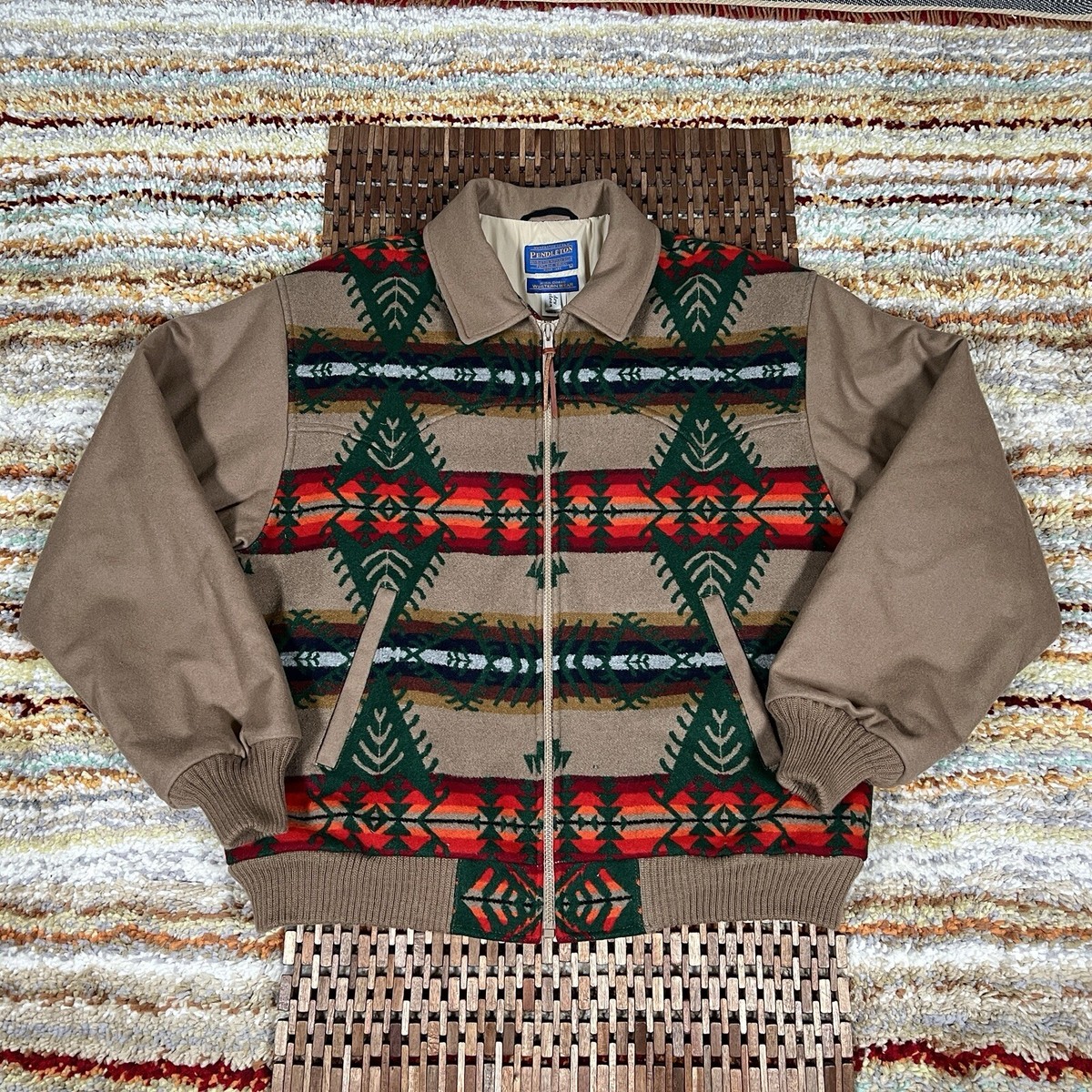 Pendleton High Grade Western Wear Navajo Aztec Wool Jacket Men's