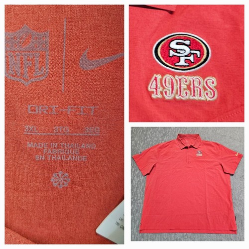 San Francisco 49ers Nike NFL On Field Polo Men's Sz. 3XL Dri Fit