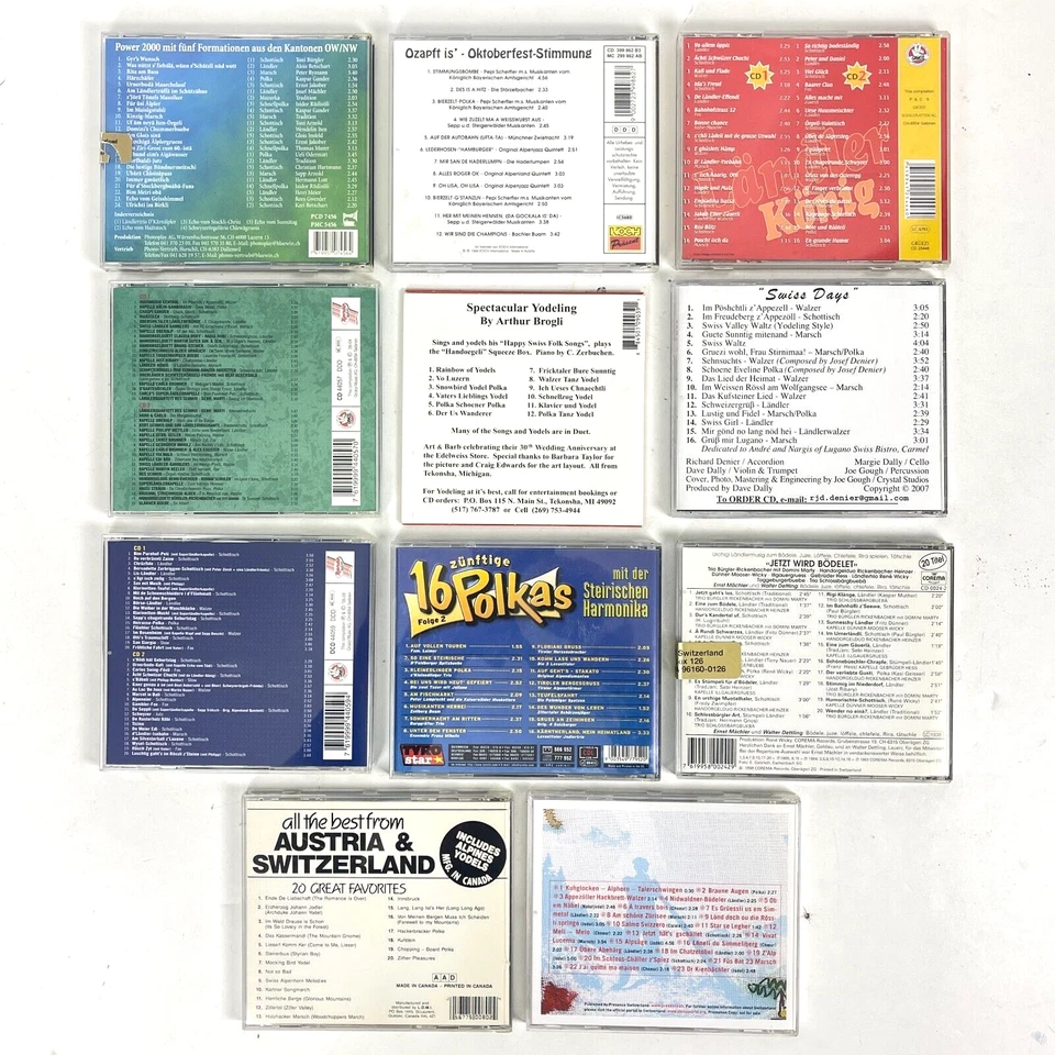 Swiss Austria Yodel Oktoberfest Polka 11 CD Bundle Landler Koinig Gold Folk HIts Foto 3 de 4