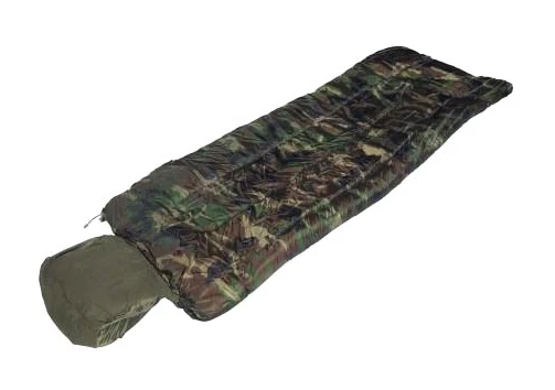 Woodland Camo PILOT SLEEPING BAG with PILLOW - Military Army Camping Camouflage