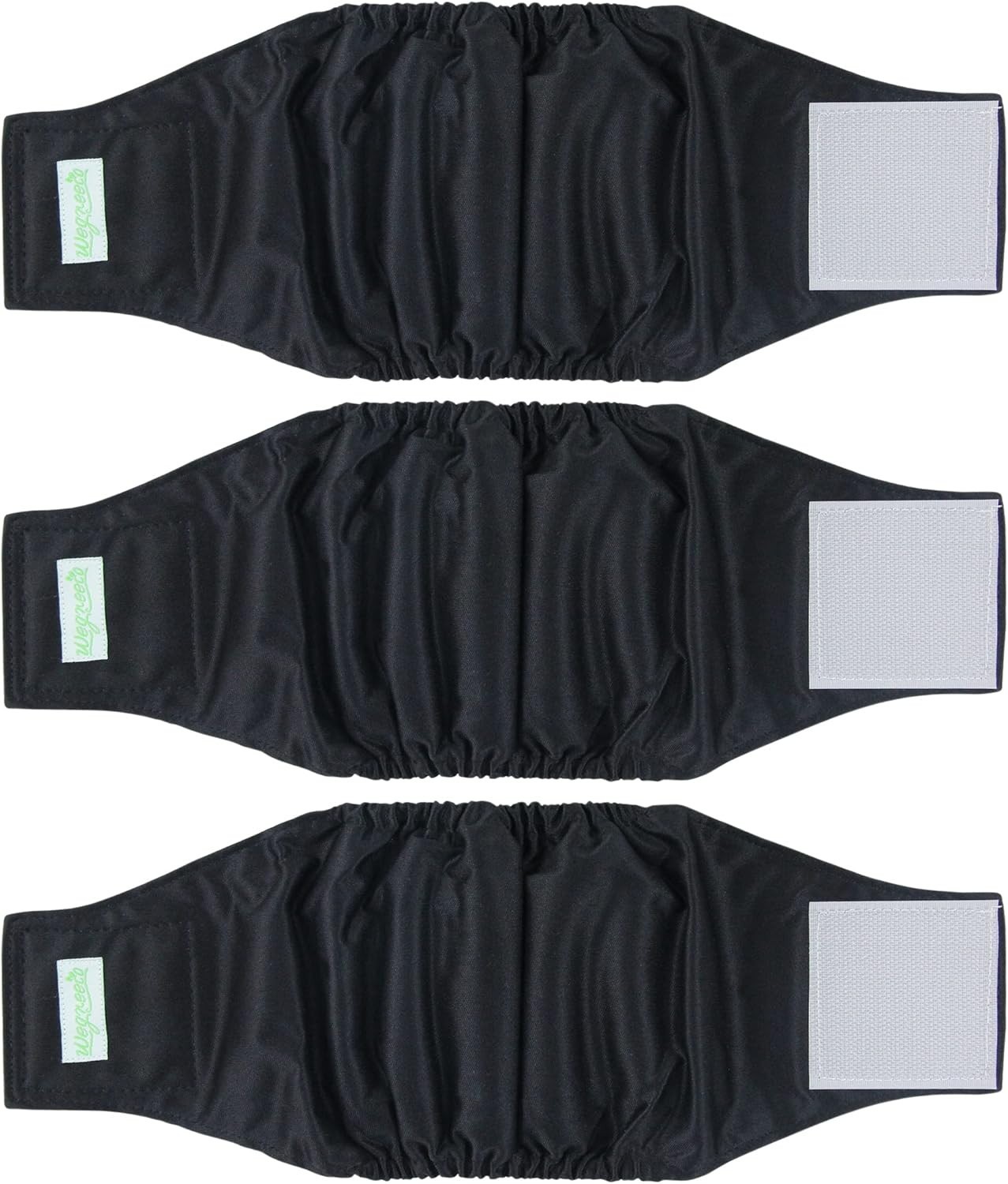 wegreeco Washable Dog Diapers Belly Wrap Pack of 3 Medium