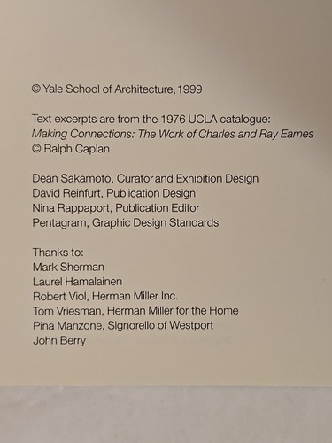 Rare - Re-connections: The Work of the Eames Office Yale School of Architecture - Picture 4 of 5
