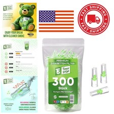 Tar Blocker Filters 300 Count Cigarette Tips 8mm Plastic Reduce Negative Effects