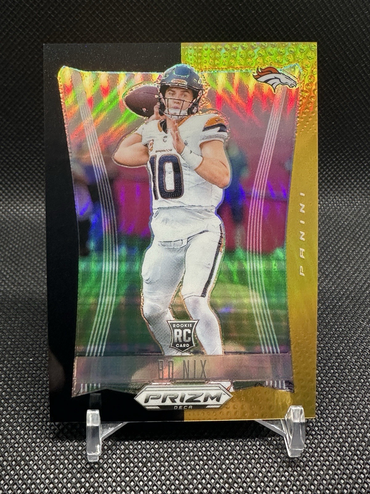 2024 Prizm Deca Bo Nix # 2/5 True Black/Gold!!! Broncos