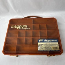 Plano Magnum Tackle Box 1123 Single Sided Fishing Organizer Vintage USA