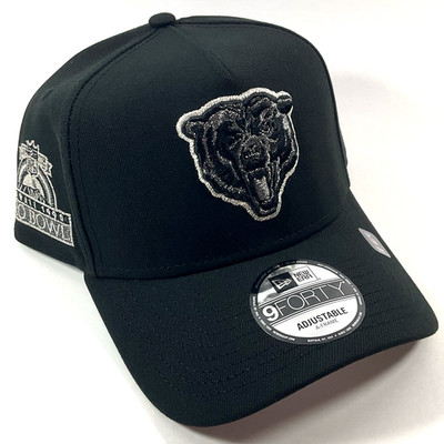 New Era Chicago Bears Exclusive Black Gunmetal 9FORTY A-Frame Snapback Hat Cap