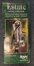 Vintage Rogar Estate Wine Opener Antique Bronze Corkscrew, Model 0200 New Opened