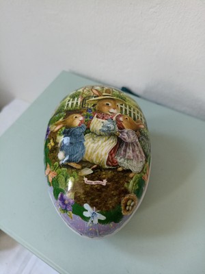 Susan Wheeler Nestler Germany Pappmaché Ei Osterhase Süßigkeiten Behälter
