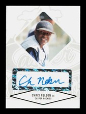 2004 Justifiable #56 Chris Nelson AUTO Autographs Casper Rockies