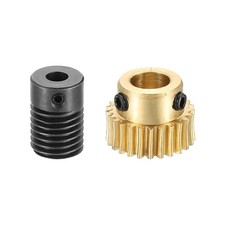 Worm Gear Set 0.5 Module 1:25 Reduction Rate(Gear-6mm Bore, Rod 5mm Bore)