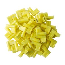 12-10 AWG Nylon Flag Spade Terminals Female Crimp Connector Insulated 90 Degree