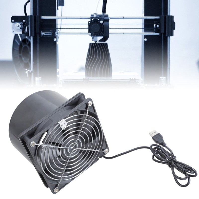 12cm Round Duct Fan Ventilation Fan for Fume Extraction In 3D Printer ...