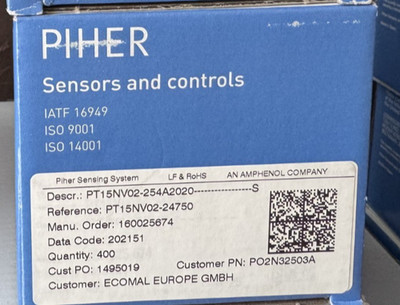 10 PcsPT15NV02-254A2020 PIHER Potentiometer 1Turn Horizontal 15mm 250 kΩ 20% Lin