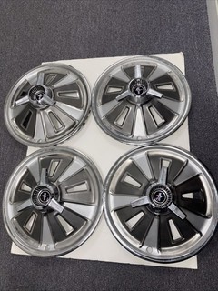 1966 68 Ford Mustang 14" Wheel Cover Hubcap With Spinners Used Original Set Of 4