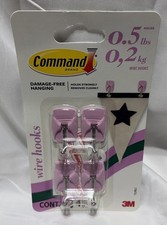 Command Small Wire Hooks Limited Edition Dragonfruit 4 Pk 0.5lb Damage Free NEW 1.75 per strip