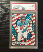 2025 Panini Mosaic - Rookies Travis Hunter #301 Red & White Stripe