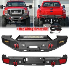 Offroad For 2005-2007 Ford F250 F350 F450 Front Rear Bumper Wwinch Platelights
