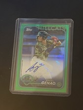 2024 Topps Pro Debut Angel Genao Green Auto /99 Cleveland Guardians MLB