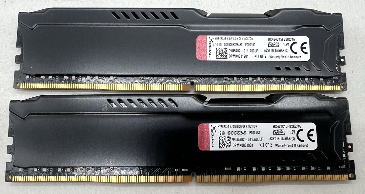 Kingston HyperX Fury 16GB (2x8GB) HX424C15FB2K2/16 DDR4-2800MHz PC Memory