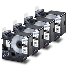 4PK 18445 IND Vinyl Industrial Label Tape 3/4" White For DYMO 4200 5000 6000