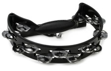 Rhythm Tech Pro Series Tambourine - Black/Black with Steel Jingles