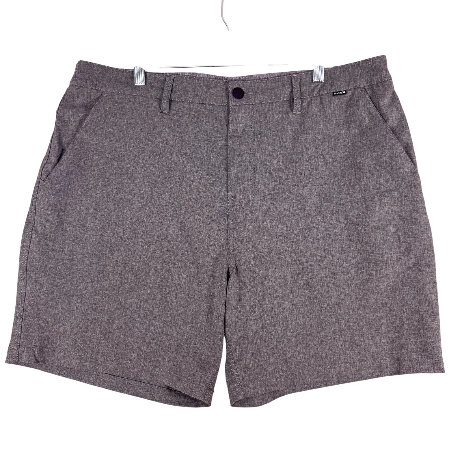 Hurley Phantom Shorts Mens 38 Gray Microfiber Chino Stretch Quick Dry 38x9