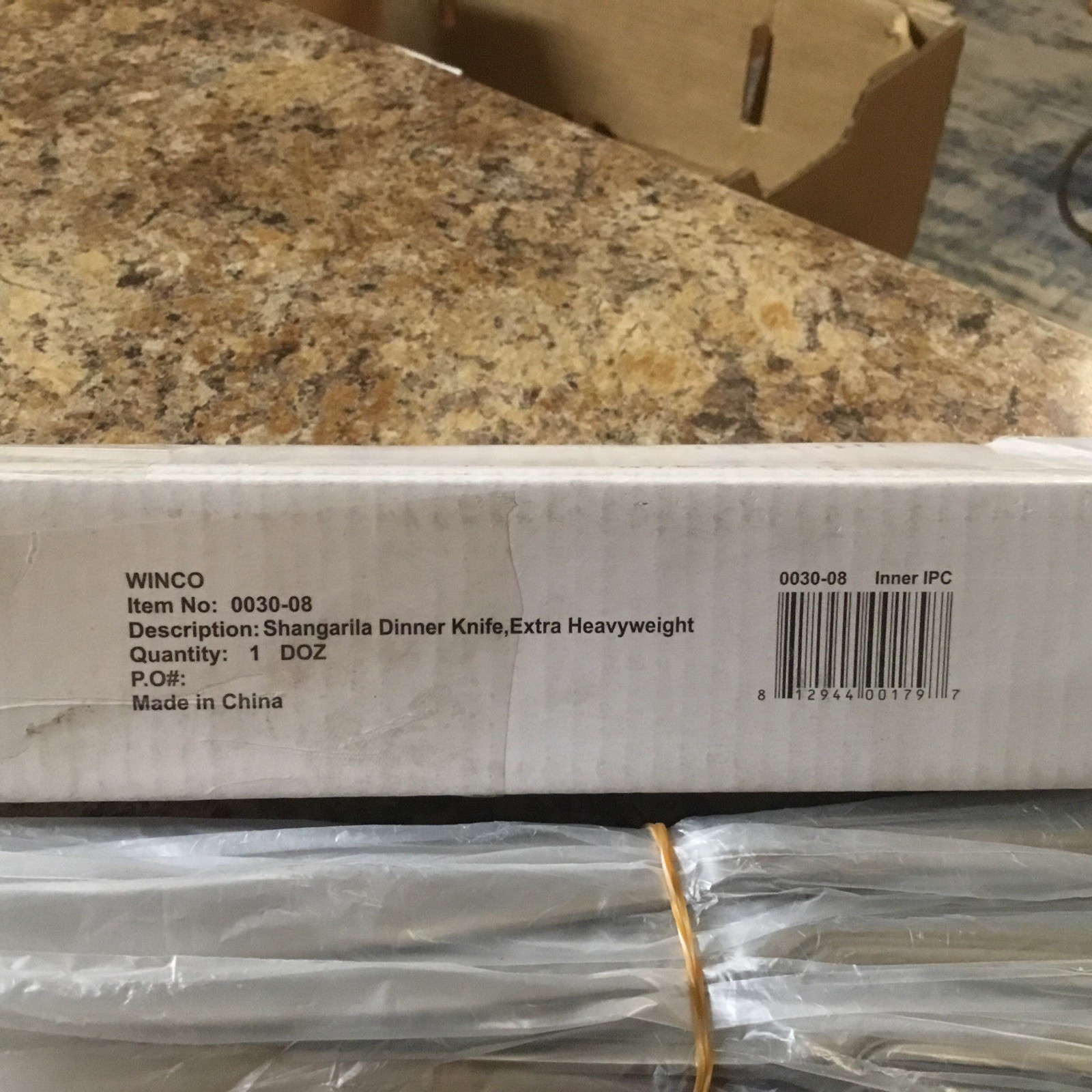 Winco 0030-08 Heavy Weight Stainless Steel Shangrila Dinner Knife - 1 Doz NIB