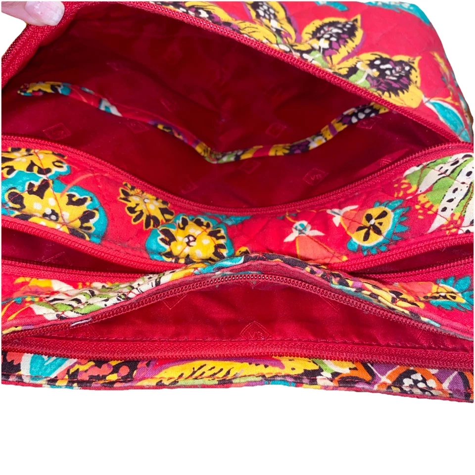 Vera Bradley Hipster Rumba Bandolera Bolso de Hombro Cartera Rojo Floral Tropical Foto 3 de 4
