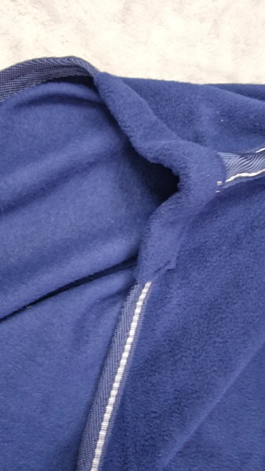 Equigen Abschwitzdecke Kreuzgurte Fleece Shetty Shetland Pony 115cm RL blau neu - Bild 3 von 4