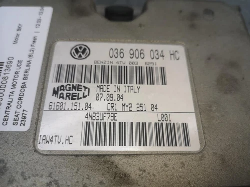 036906034 Boîtier Moteur Uce pour SEAT CORDOBA BERLINA (6L2) Fresh 2005 813690 - Imagen 3 de 10