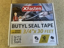 Xfasten Butyl Seal Tape, White, 1/8-Inch X 3/4-Inch X 30-Foot, Leak Proof C68