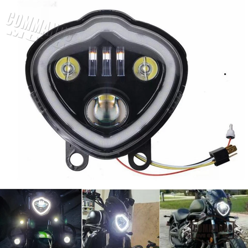Conjunto de haz de faros LED DRL HI/LO para Kawasaki Vulcan S 650 EN650 2015-2025 Foto 3 de 4