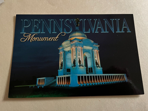 GETTYSBURG PA * CIVIL WAR BATTLEFIELD * PENNSYLVANIA STATE MONUMENT * 2-SIDED