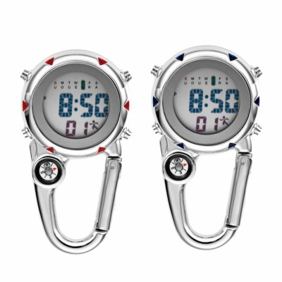 Multi-function Outdoors Clip-On Carabiner Backpack Mountaineering Digital Watch