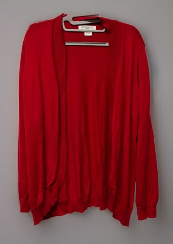 Liz Claiborne Woman Red Long sleeve Cardigan Sweater Plus Size 1X NWT