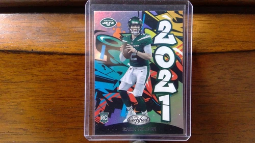 2021 ZACH WILSON CERTIFIED FOOTBALL GRAFFITI ROOKIE SILVER NO. 2021-17