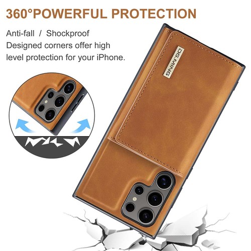 Dreifache Geldbörse Handyhülle mit Halter für Samsung Galaxy S24 Ultra 23 22 21+ - Bild 6 von 66