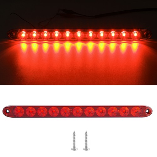 16inch Amber /Red Truck Trailer Light Bar 11LED Stop Turn Tail Brake Light Strip - Picture 13 of 14