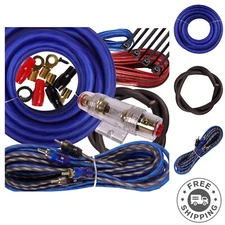 Premium 2600W Amplifier Wiring Kit with 80A Fuse - Ideal for Cars and Trucks