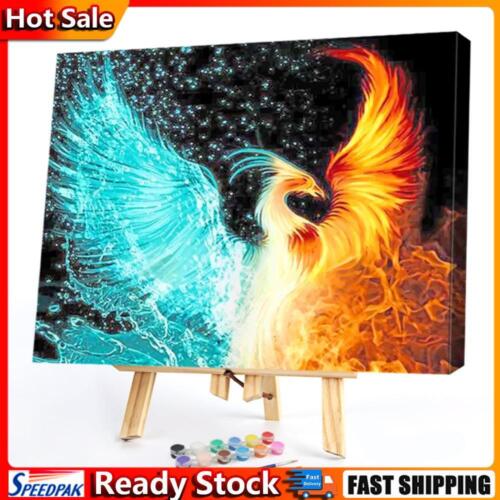 Painting By Numbers Set DIY Oil Hand Painted Ice Fire Phoenix Drawing Canvas Kit - Bild 1 von 12