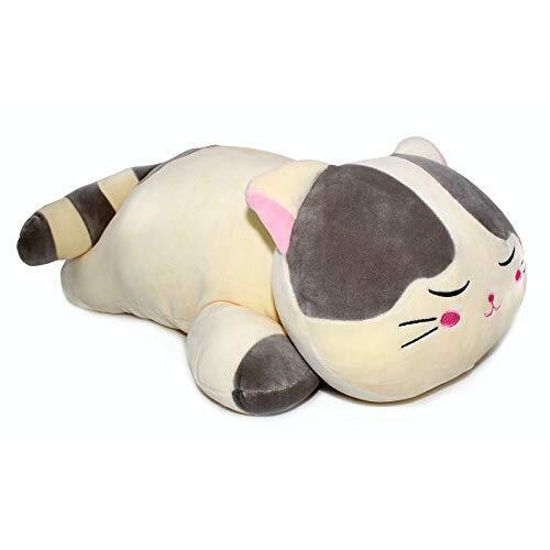 Very Soft Cat Big Hugging Pillow Plush Kitten Kitty Stuffed Animals Gray 23.5" - Picture 2 of 5