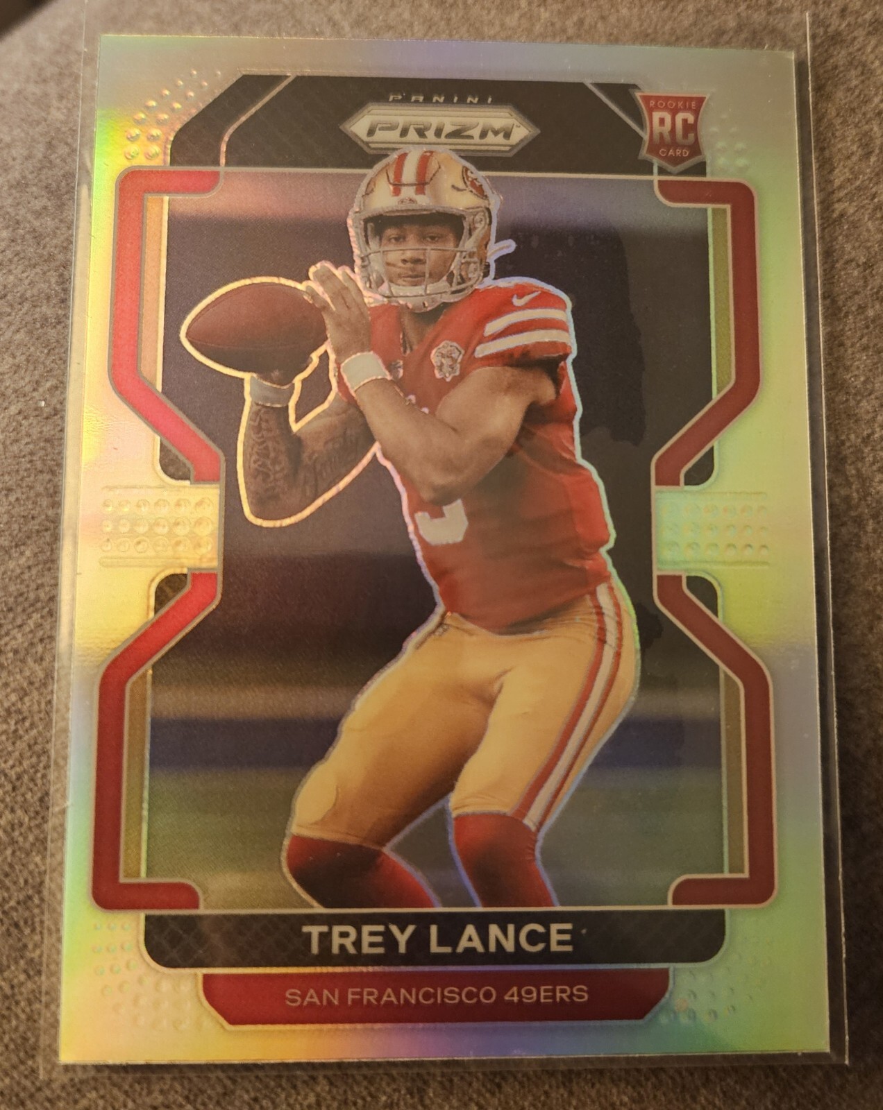 2021 Panini Prizm Trey Lance Silver Prizm Rookie Variation V-333