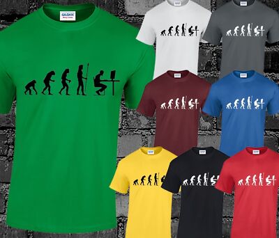 Evolution of PC Gamer Herren T-Shirt Top Gaming Computer lustig Geschenk Witz