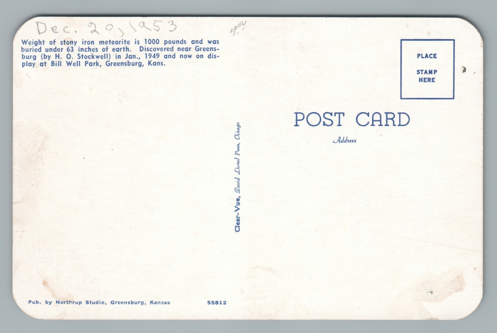 “World's Largest Pallisite” METEORITE Iron GREENSBURG Kansas—Rare