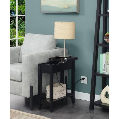 Convenience Concepts End Table 24" H X 11" W, Standard Rectangular MDF In Black - Picture 6 of 8