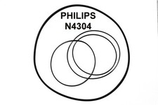 COURROIES SET PHILIPS N4304 MAGNETOPHONE A BANDE EXTRA FORT NEUF FABRIQUE N 4304