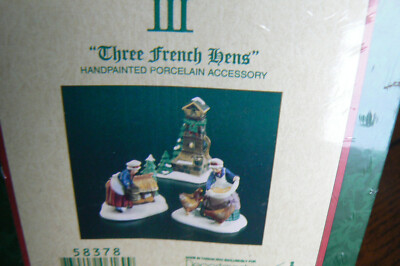 Dept 56 Three French Hens Twelve Days of Christmas Heritage Village  Sealed  NIB